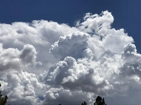 Desert cloud buildups Foto stock
