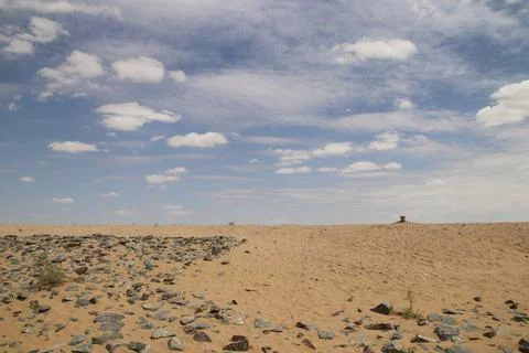 Desert in cloudy weather Foto stock
