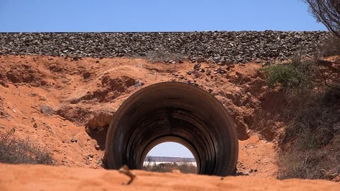 Desert Drain 1 Stock Footage 119852469