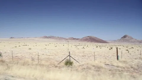 Desert Drive - bright sand (wing mirror just visible) Stock Footage 82504976