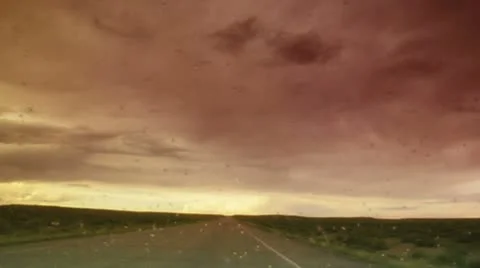 Desert Drive Time Lapse Stockbeeldmateriaal 8927492