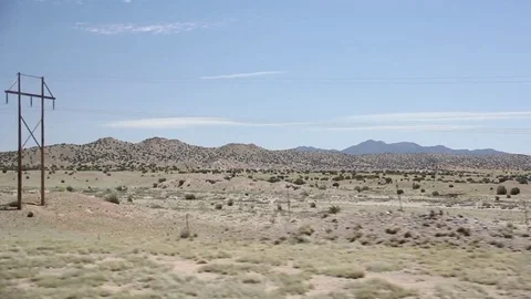 Desert driving scrubland Stock Footage 82506904