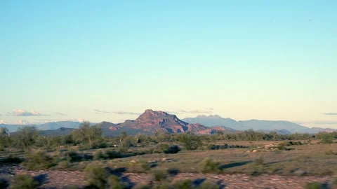 Desert Driving Shot Stock Footage 127660676