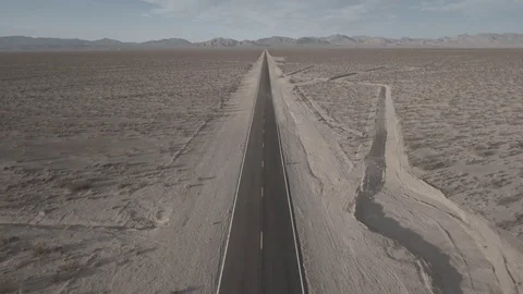 Desert Drone 4k Stockbeeldmateriaal 74420197