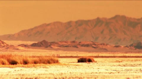 Desert-dry lake global warming Stock Footage 1007933