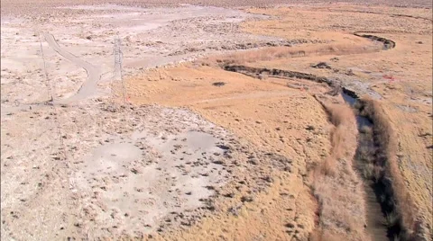 Desert Dry Mountain River Stock Footage 40680079
