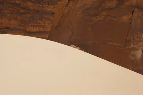 Desert dune form structure in landscape sinai Stock Photos