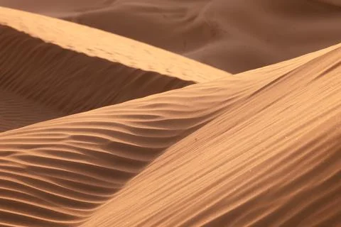 Desert Dune Texture and Patterns in Oman Stock Photos