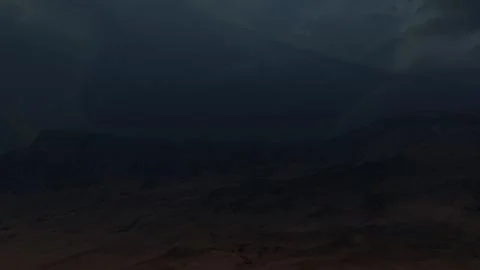 Desert Dunes Mountain Stock Illustration