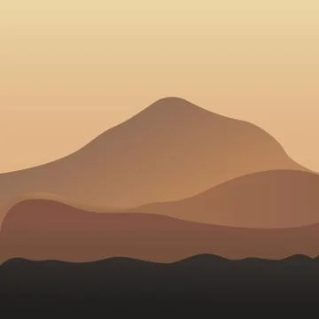 Desert dunes vector egyptian landscape background. Sand in nature illustration Stock Illustration