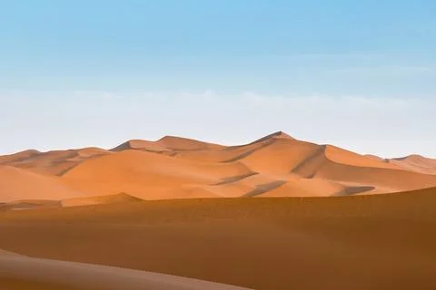 Desert dusk landscape Stock Photos
