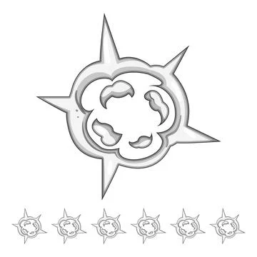Desert dust burst cartoon vector graphic Stock Illustration