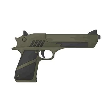 Desert Eagle gun illustration Ilustração Stock