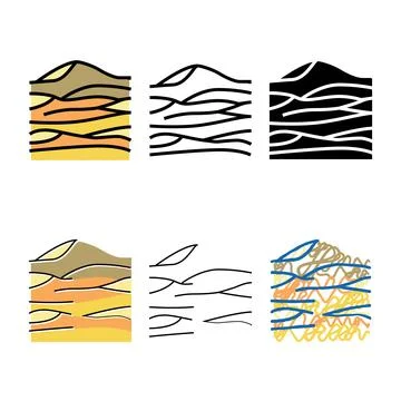 Desert egypt color icon vector diversity Stock Illustration
