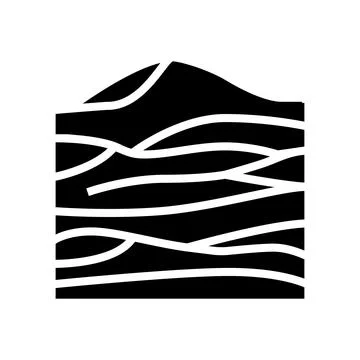 Desert egypt glyph icon vector illustration Illustrazione stock