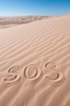 Desert emergency Stock Photos