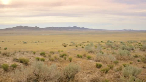 Desert Evening 4k background plate 28mm establishing shot Stock-Footage 133978523