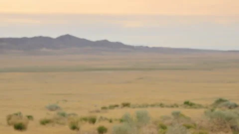 Desert Evening 4k background plate 85mm MS Stock-Footage 134369992