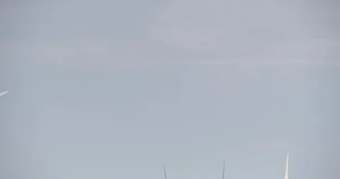 Desert Exterior Wind Mills Stock Footage 89942422