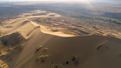Desert, flying over a dune Stock Footage 121748745