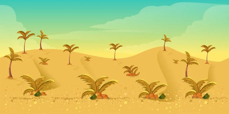 Desert Game Background Stock Illustration