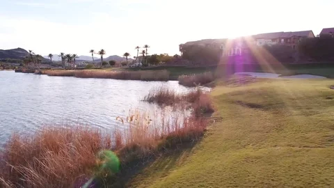 Desert Golf Course Green in Las Vegas Video stock 77110868