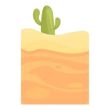 Desert ground interface icon cartoon . Computer gameplay 스톡 일러스트
