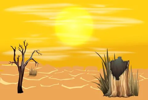 Desert Heat Concept Illustration Stock Illustration