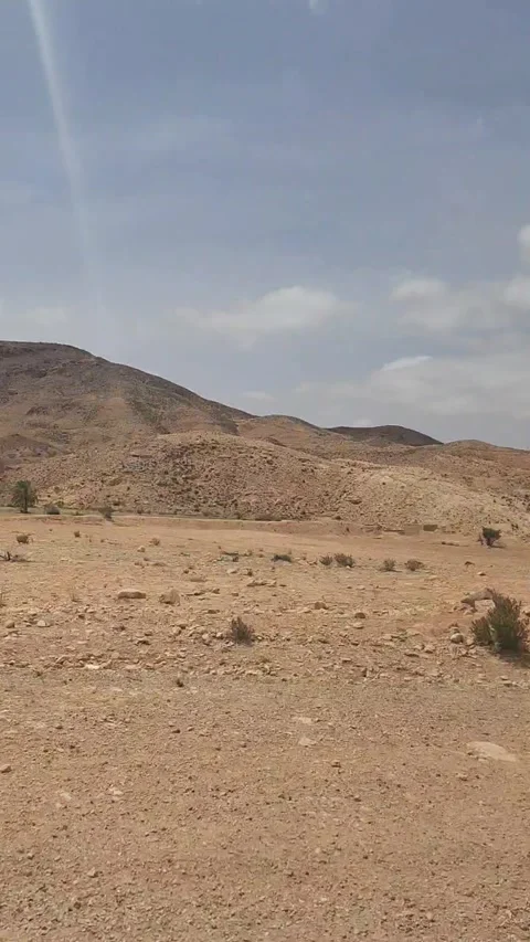 Desert Highway Driving Right Passenger Side Window View Stock Footage 340359696