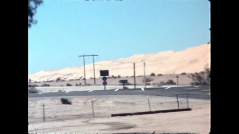 Desert highway intersection Stock Footage 276290434