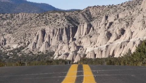 Desert Highway Perpective 1108 Stock Footage 1025824