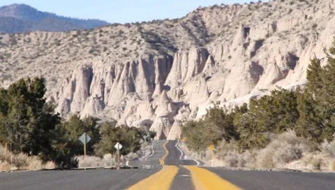 Desert Highway Perpective 1111 Video stock 1025673