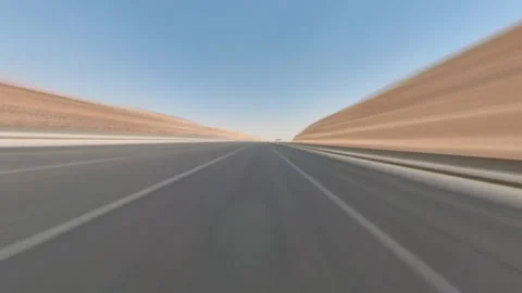 Desert Highway Time lapse Video stock 179417553