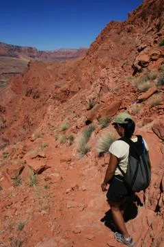 Desert hike Stock Photos