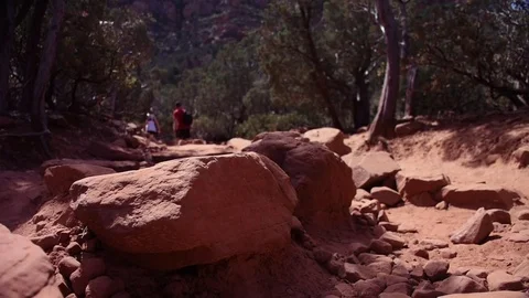 Desert Hikers Stock Footage 75593617
