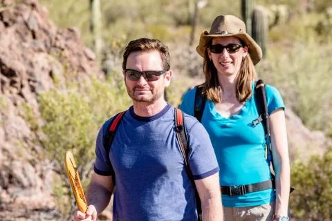 Desert Hikers Stock Photos