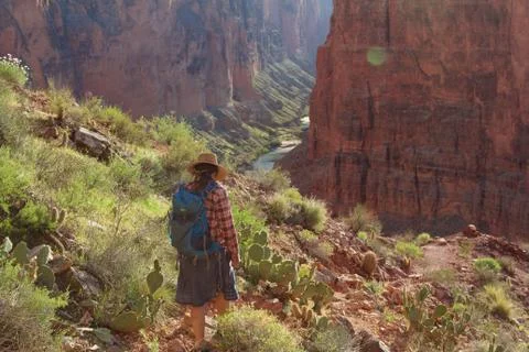 Desert Hiking Foto stock