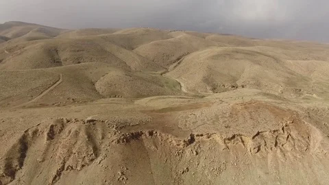 Desert Hill Aerial View Stock Footage 70995532