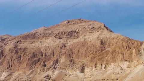 Desert hill, typical landscape scene during sunny day Video stock 141225073
