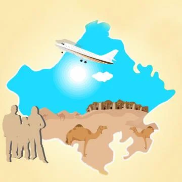 Desert holiday Stock Illustration