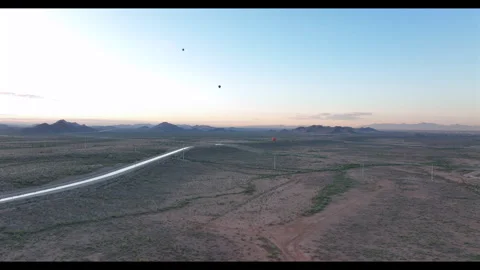 Desert hot air balloons Stock Footage 279290786