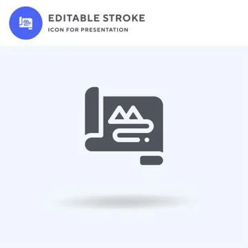 Desert icon vector, filled flat sign, solid pictogram isolated on white, logo Stock Illustration