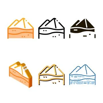 Desert icon vector multipack outline Stock-Illustration
