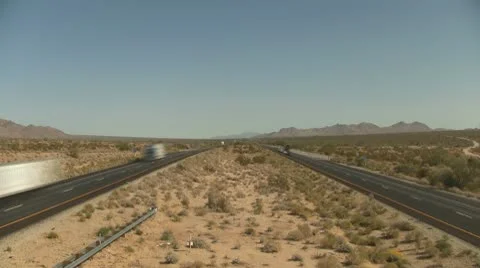 Desert Interstate Highway Timelapse Near Josha Tree National Park 스톡 동영상 10751049