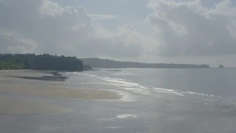 Desert Island with Beach Stock Footage 140313786