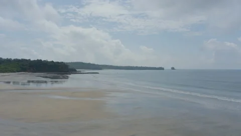 Desert Island with Beach Stock Footage 140316332