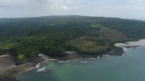 Desert Island with Beach Stock Footage 140318005