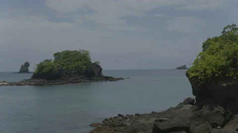 Desert Island with Beach Stock Footage 140326569
