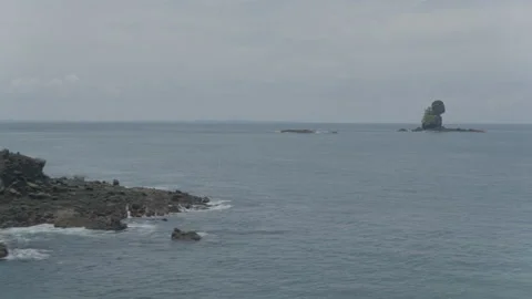 Desert Island with Beach Stock Footage 140328673