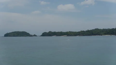 Desert Island with Beach Stock Footage 140329907
